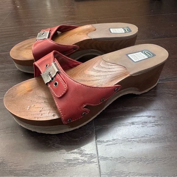 Women's Dr. Scholl's Original Slide 9 leather clog sandal y2k outdoor summer - Picture 8 of 9